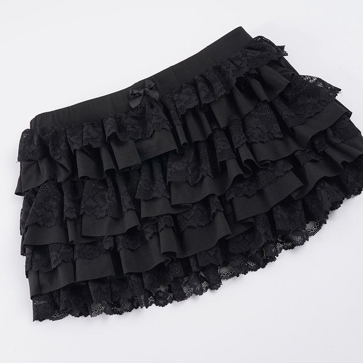 Dame Ruffle Skirt with Elegant Lace Trim Mirla-Eva Jonsson