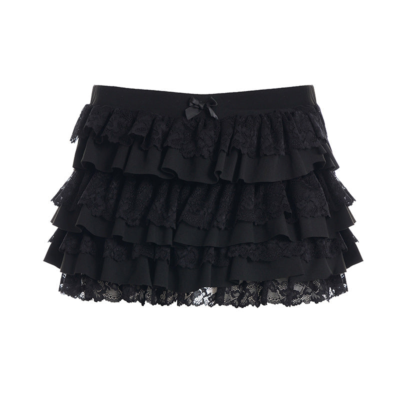 Dame Ruffle Skirt with Elegant Lace Trim Mirla-Eva Jonsson