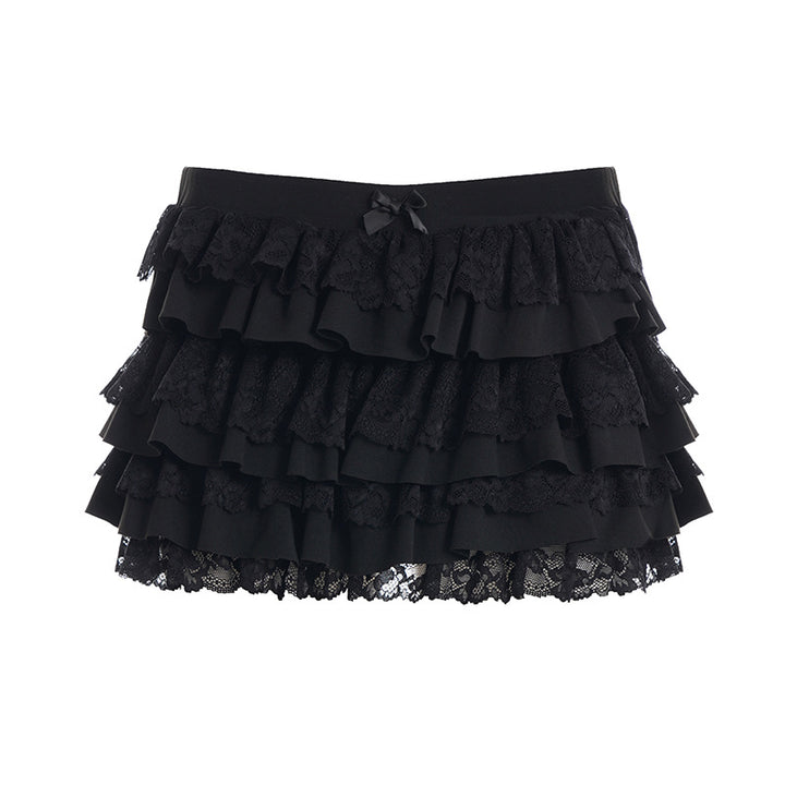 Dame Ruffle Skirt with Elegant Lace Trim Mirla-Eva Jonsson