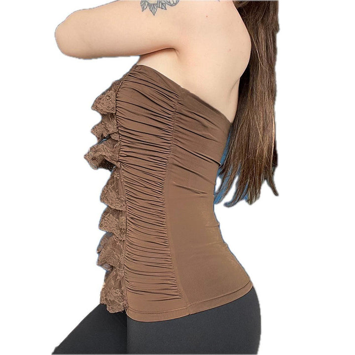 Dame Ruffle top with refined lace accents Mirla-Eva Jonsson