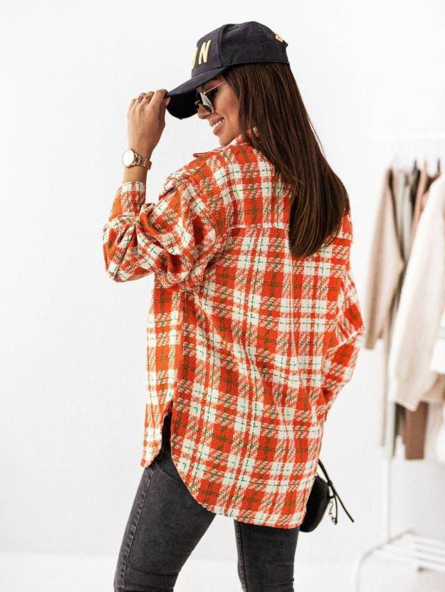 Dame Rutiga Oversized-Skjortjacka Mirla-Eva Jonsson