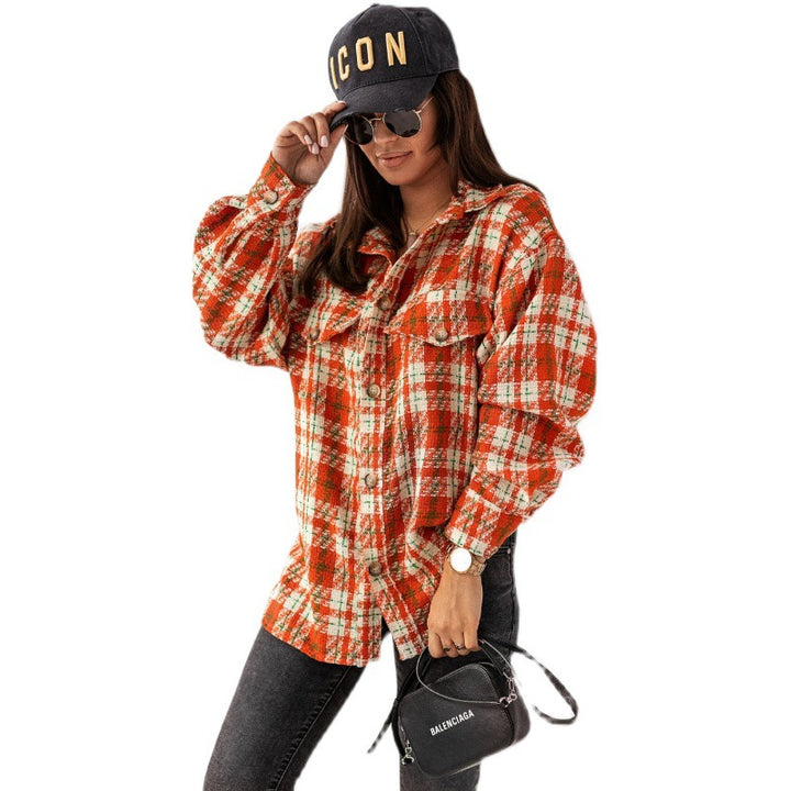 Dame Rutiga Oversized-Skjortjacka Mirla-Eva Jonsson