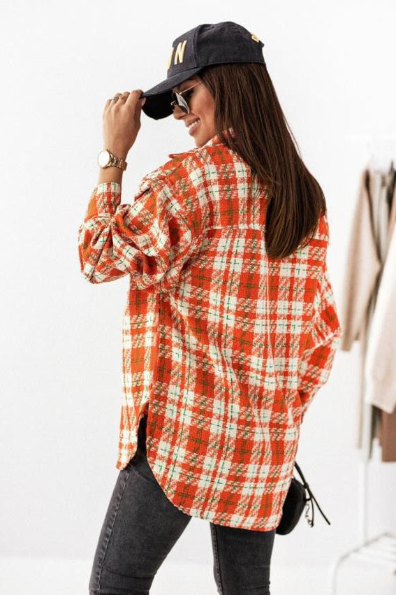 Dame Rutiga Oversized-Skjortjacka Mirla-Eva Jonsson
