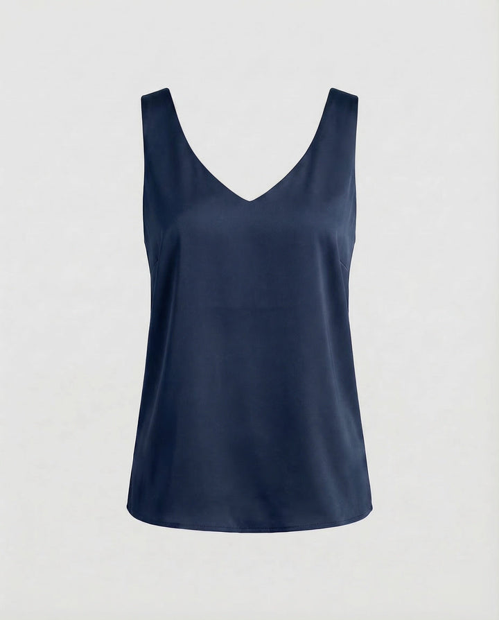 Dame Satin Top Spaghettirem-Eva Jonsson