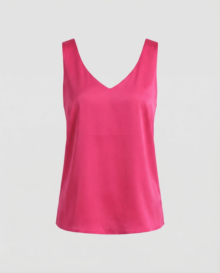 Dame Satin Top Spaghettirem-Eva Jonsson