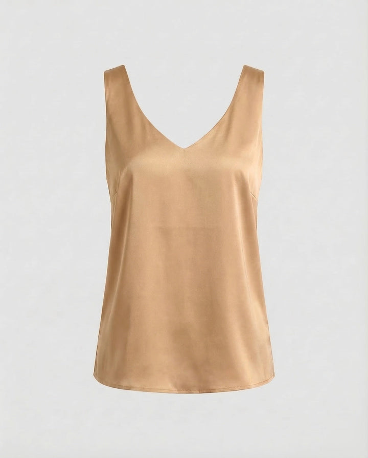 Dame Satin Top Spaghettirem-Eva Jonsson
