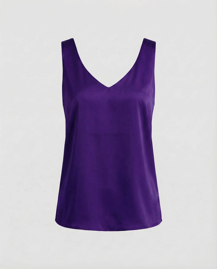 Dame Satin Top Spaghettirem-Eva Jonsson