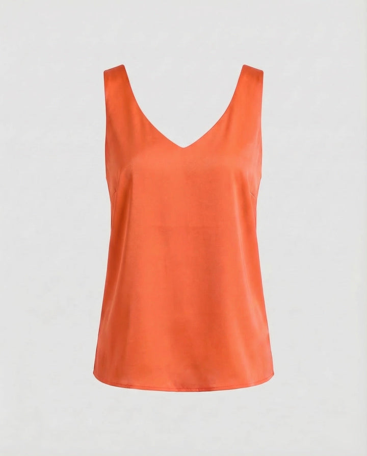 Dame Satin Top Spaghettirem-Eva Jonsson