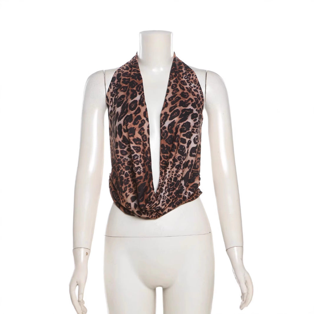 Dame Scarf med modern leopardmönster Mirla-Eva Jonsson