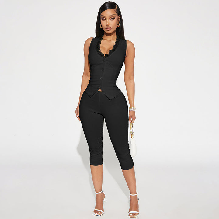 Dame Shaping Jumpsuit med elegant spetsöverdel Mirla-Eva Jonsson