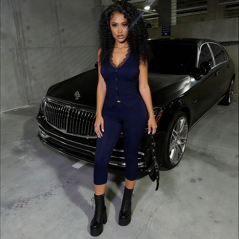 Dame Shaping Jumpsuit med elegant spetsöverdel Mirla-Eva Jonsson
