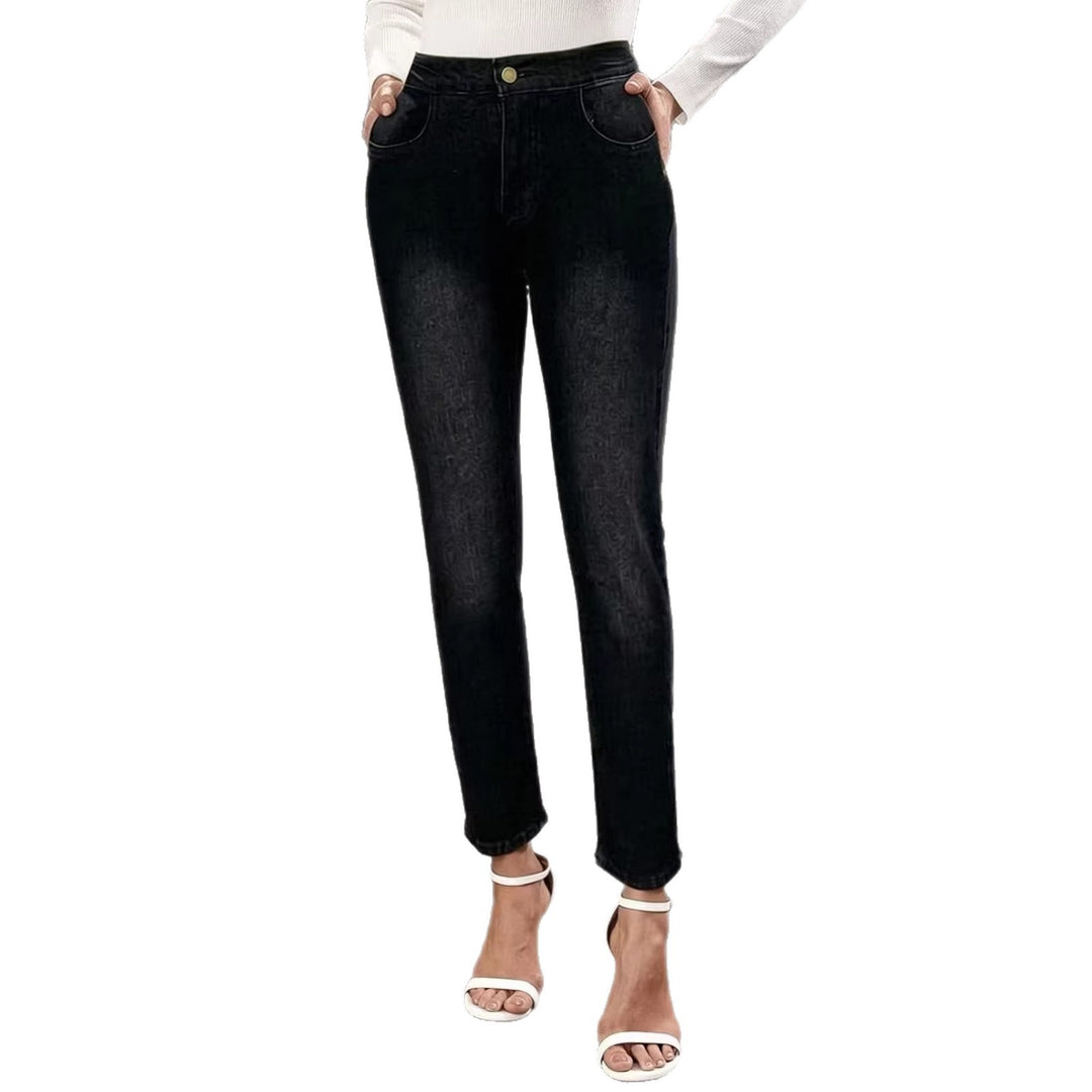 Dame Skinny Jeans i modern Used-Look med hög midja och elastisk stretch Mirla-Eva Jonsson
