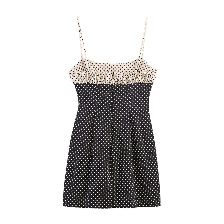 Dame Spaghetti strap dress with ruffles and polka dots Mirla-Eva Jonsson