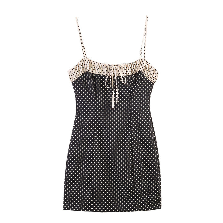 Dame Spaghetti strap dress with ruffles and polka dots Mirla-Eva Jonsson