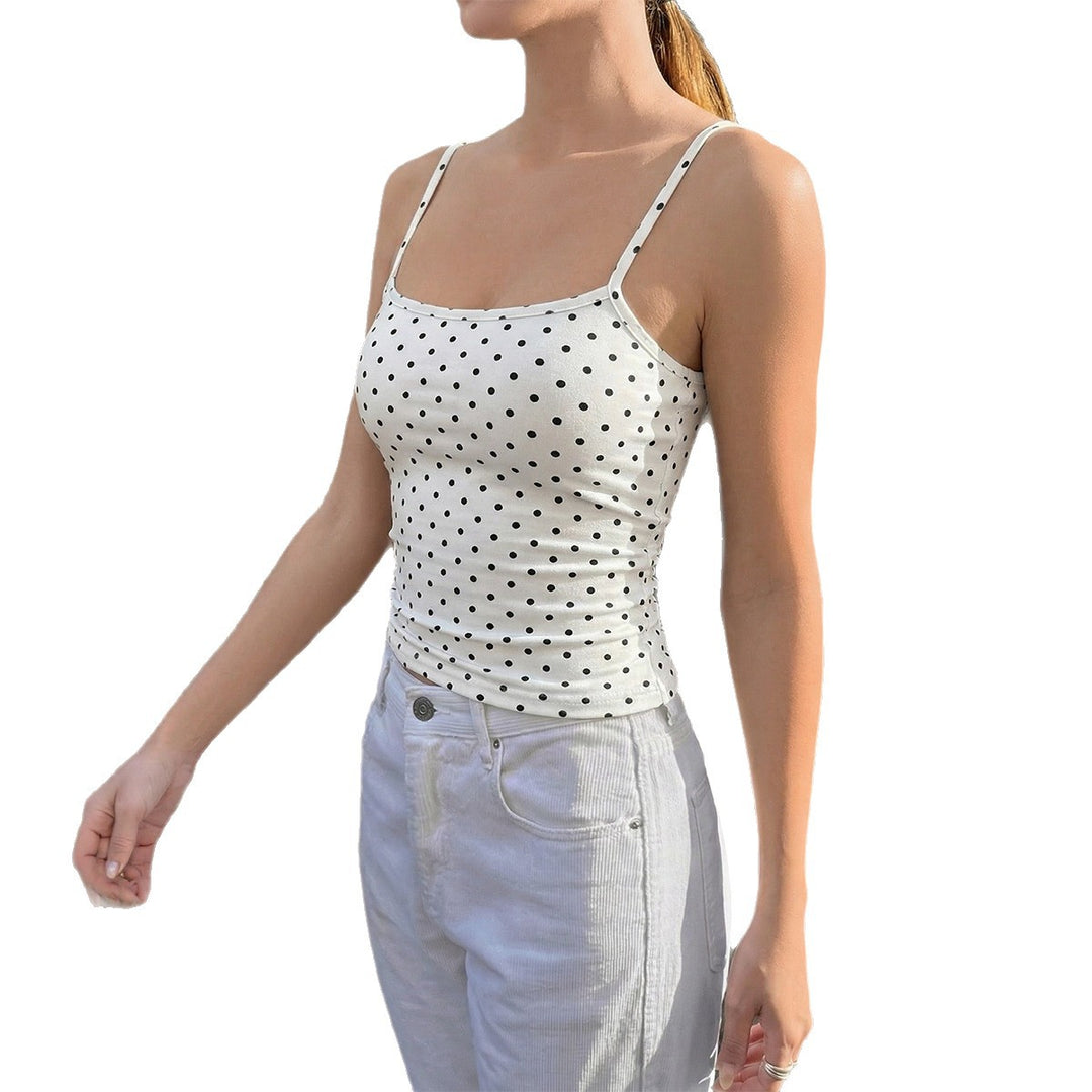 Dame Spaghetti strap top med prickar Mirla-Eva Jonsson