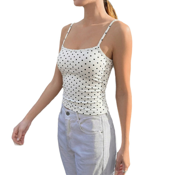 Dame Spaghetti strap top med prickar Mirla-Eva Jonsson