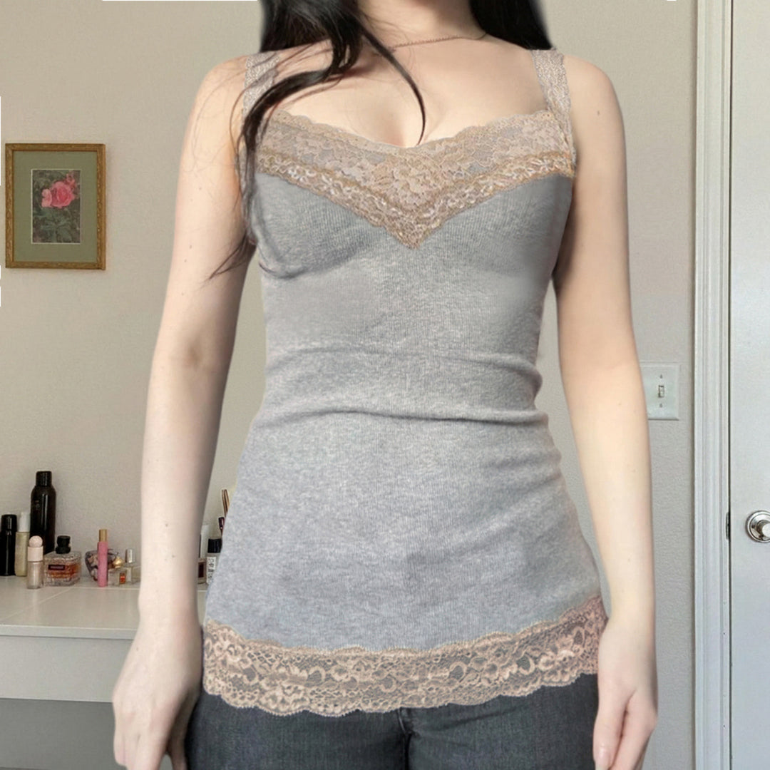 Dame Spaghetti strap top med spets Mirla-Eva Jonsson