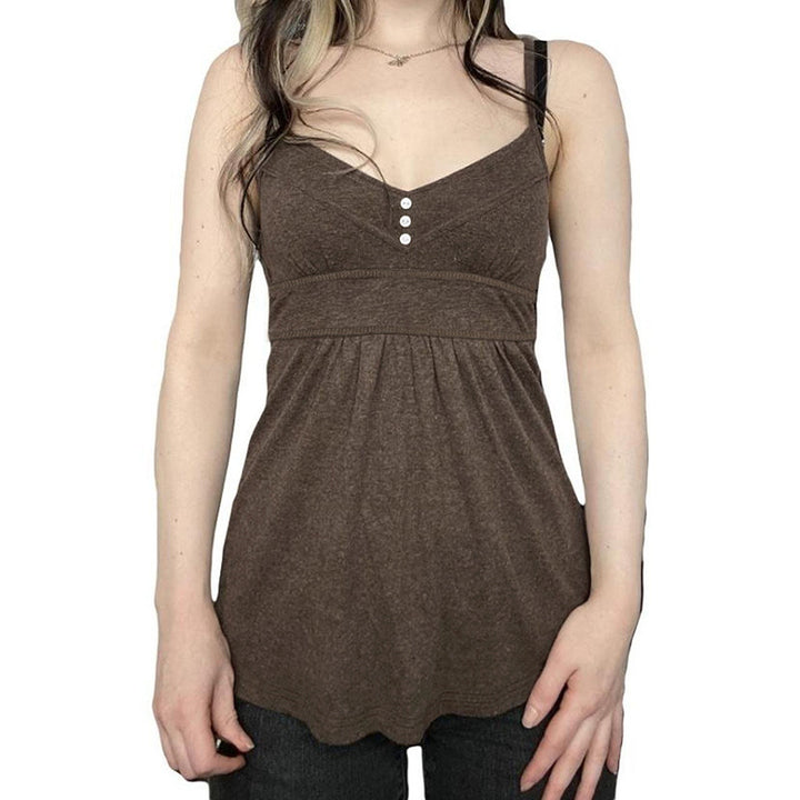 Dame Spaghetti strap top with elegant gathering Mirla-Eva Jonsson