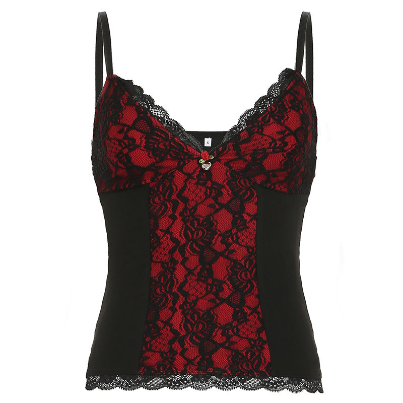 Dame Spets-Camisole med elegant skärning och förföriska detaljer Mirla-Eva Jonsson