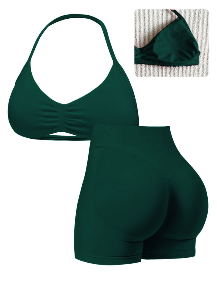 Dame Sport-Bikini-Överdel med högskuren shorts och sömlös design Mirla-Eva Jonsson