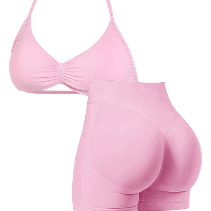 Dame Sport-Bikini-Överdel med högskuren shorts och sömlös design Mirla-Eva Jonsson