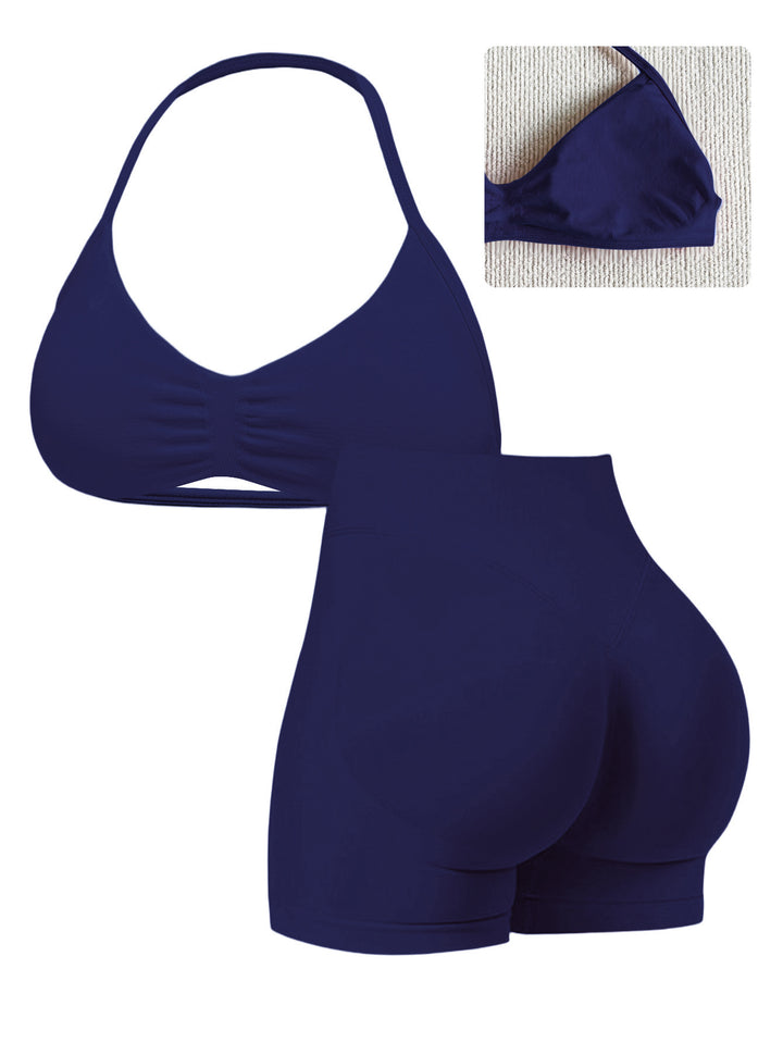 Dame Sport-Bikini-Överdel med högskuren shorts och sömlös design Mirla-Eva Jonsson
