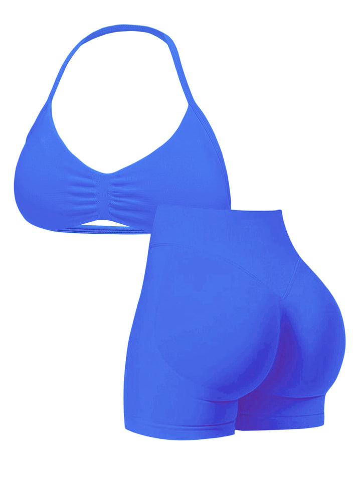 Dame Sport-Bikini-Överdel med högskuren shorts och sömlös design Mirla-Eva Jonsson
