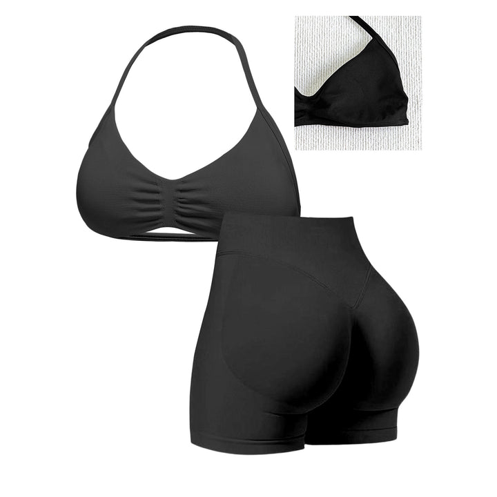 Dame Sport-Bikini-Överdel med högskuren shorts och sömlös design Mirla-Eva Jonsson