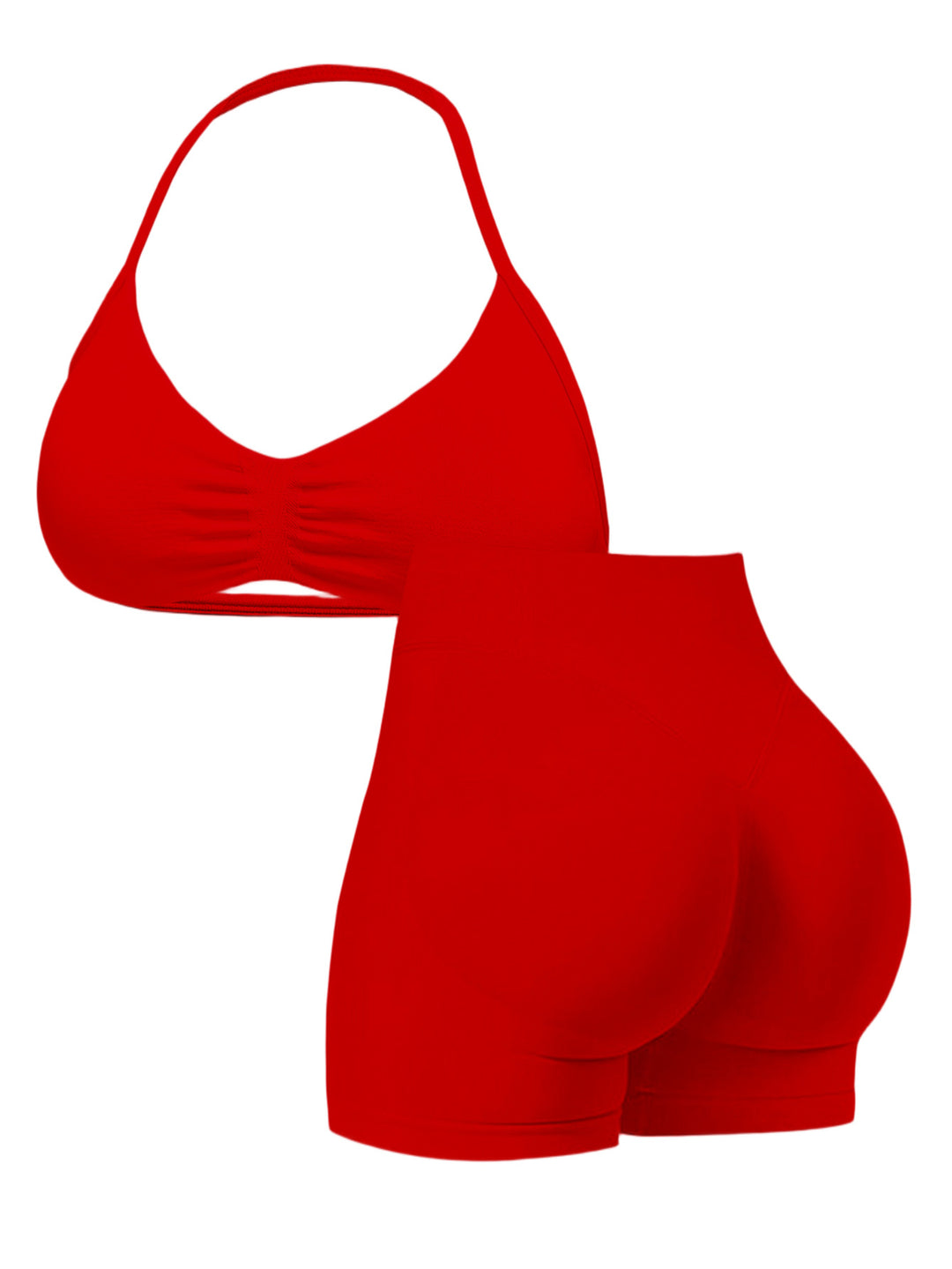 Dame Sport-Bikini-Överdel med högskuren shorts och sömlös design Mirla-Eva Jonsson