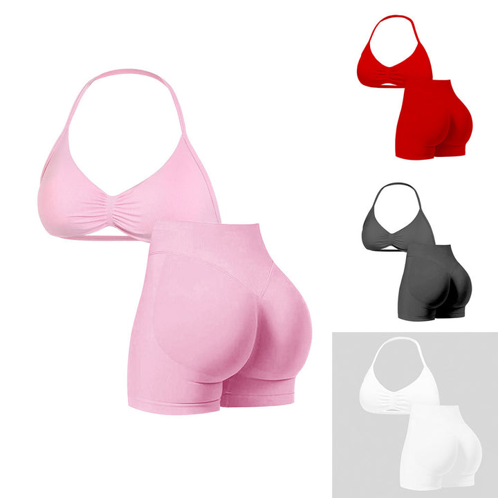 Dame Sport-Bikini-Överdel med högskuren shorts och sömlös design Mirla-Eva Jonsson