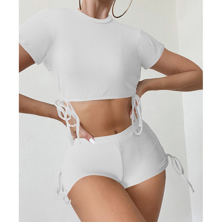 Dame Sportigt Crop-Top och Shorts-Set Mirla-Eva Jonsson