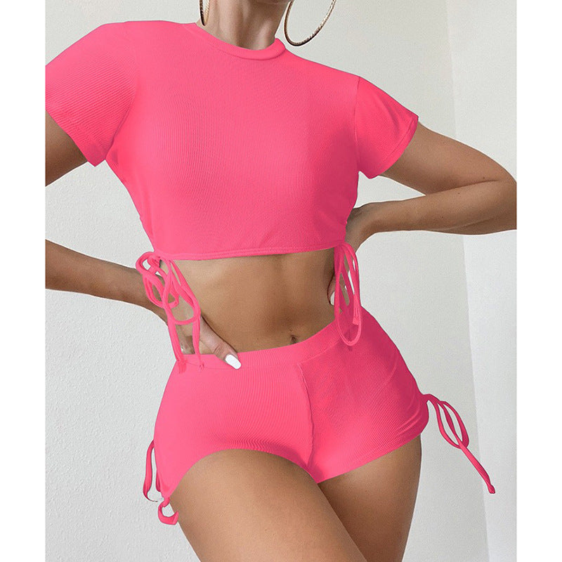 Dame Sportigt Crop-Top och Shorts-Set Mirla-Eva Jonsson