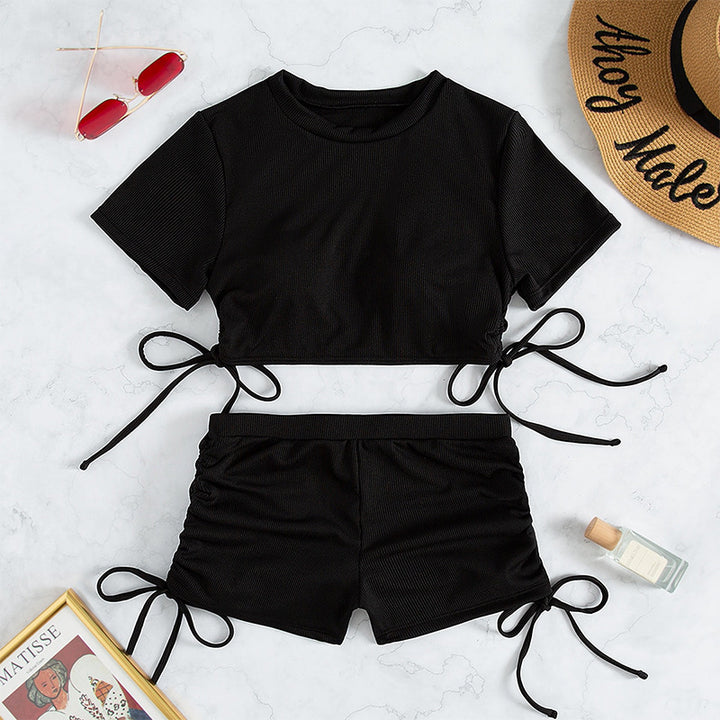 Dame Sportigt Crop-Top och Shorts-Set Mirla-Eva Jonsson