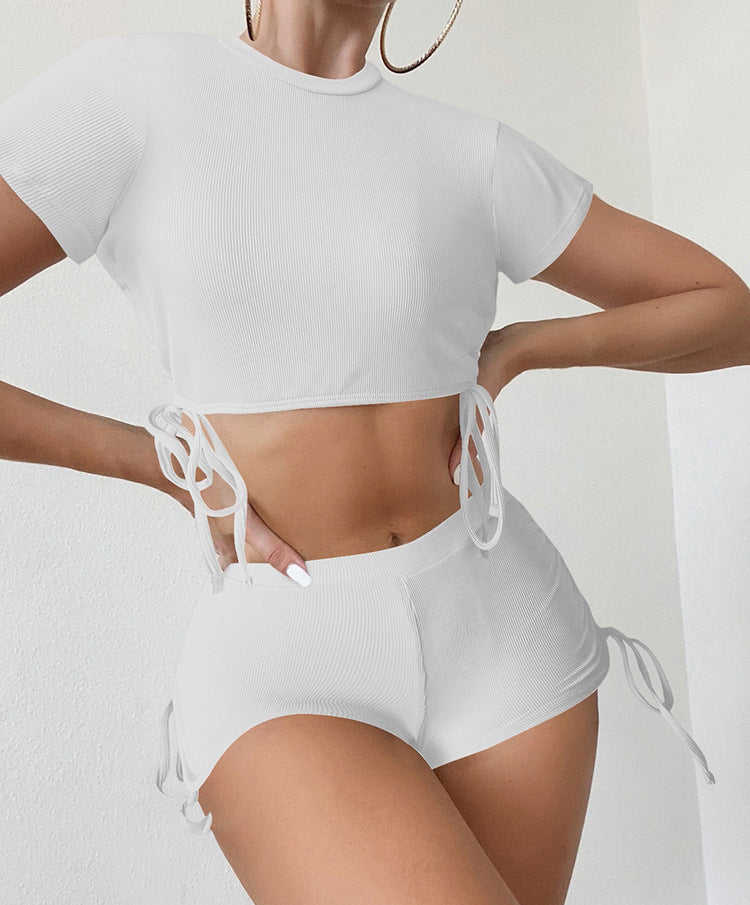 Dame Sportigt Crop-Top och Shorts-Set Mirla-Eva Jonsson