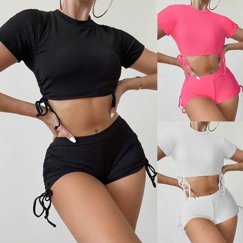 Dame Sportigt Crop-Top och Shorts-Set Mirla-Eva Jonsson