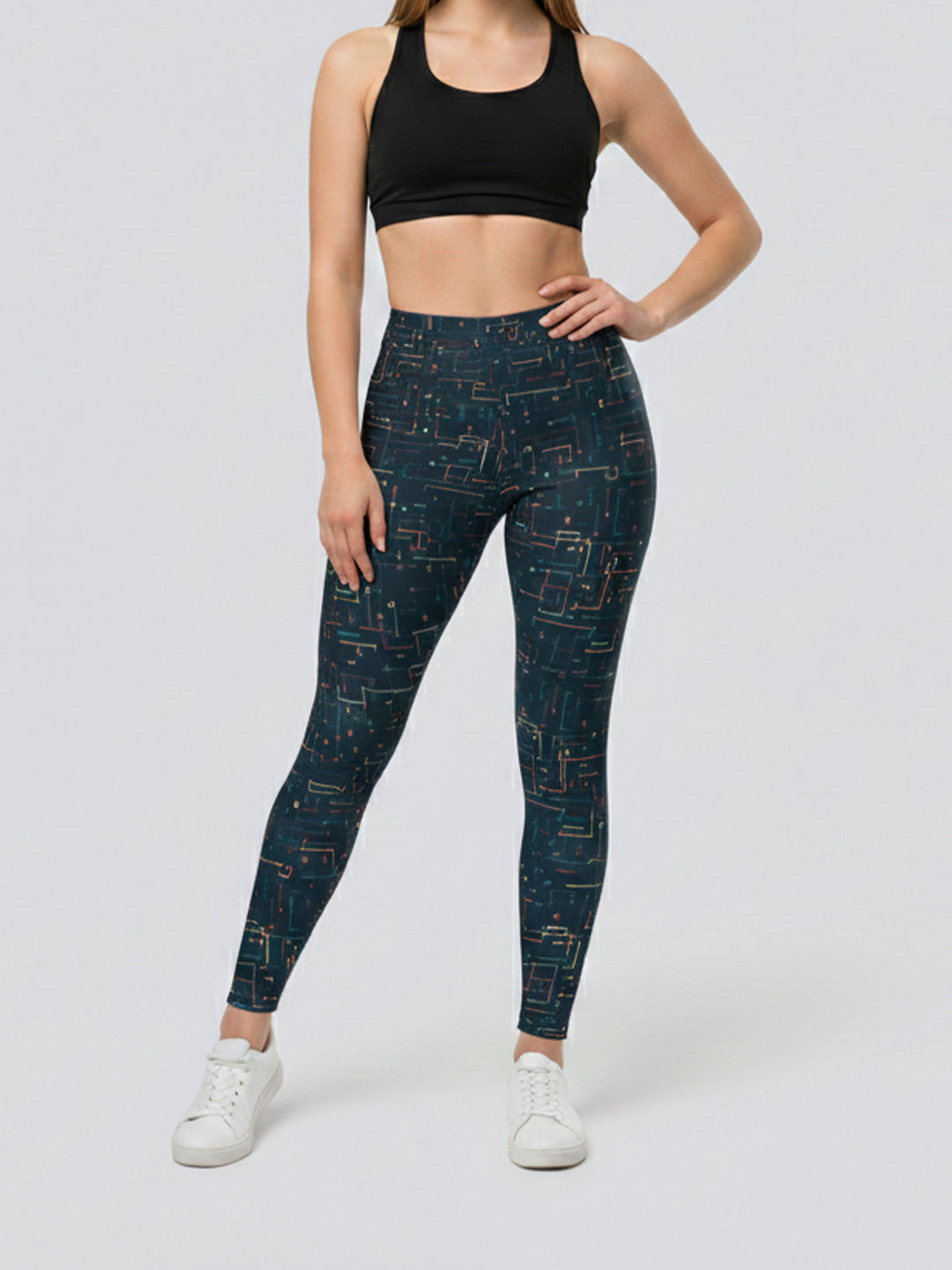 Dame Sportlegging med stiligt grafiskt design Mirla-Eva Jonsson