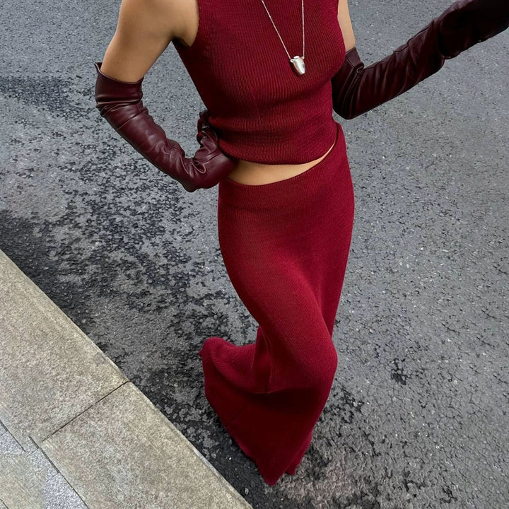 Dame Sticktop och Kjol Set Mirla-Eva Jonsson