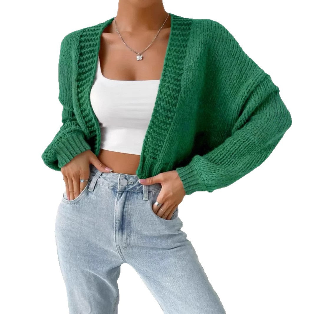 Dame Strukturerad Stickad Cardigan med Avslappnad Passform Eva Jonsson-Eva Jonsson