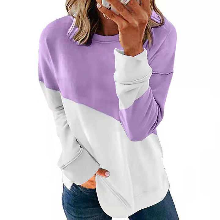 Dame Sweatshirt med modernt färgblocksdesign och avslappnad passform Mirla-Eva Jonsson