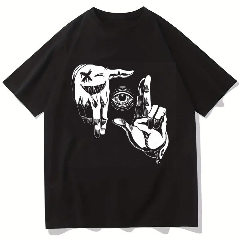 Dame T-Shirt med konstnärligt blommotiv och avslappnad passform Mirla-Eva Jonsson