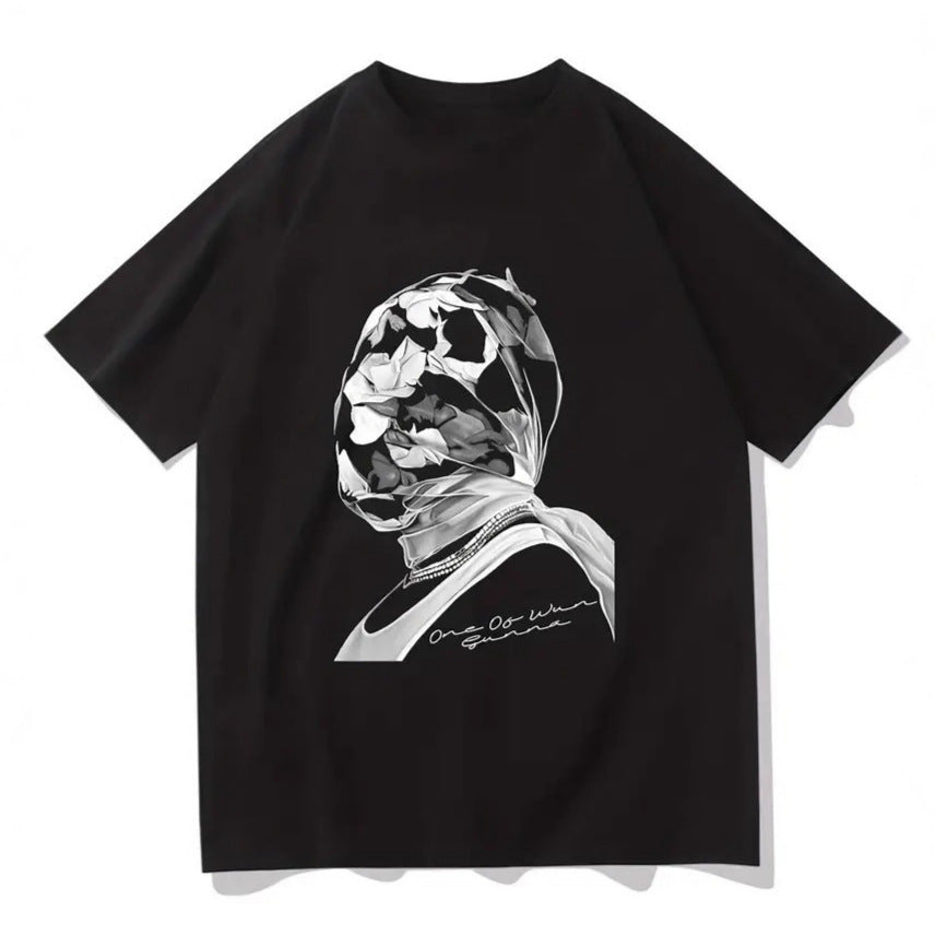 Dame T-Shirt med konstnärligt blommotiv och avslappnad passform Mirla-Eva Jonsson