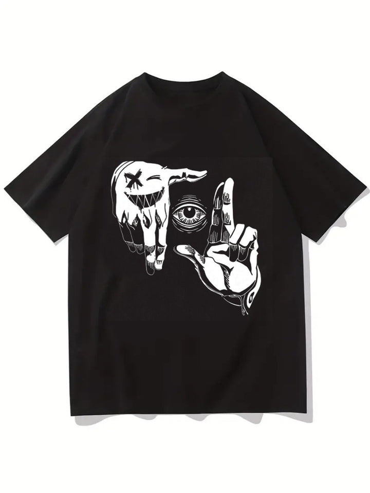 Dame T-Shirt med konstnärligt blommotiv och avslappnad passform Mirla-Eva Jonsson