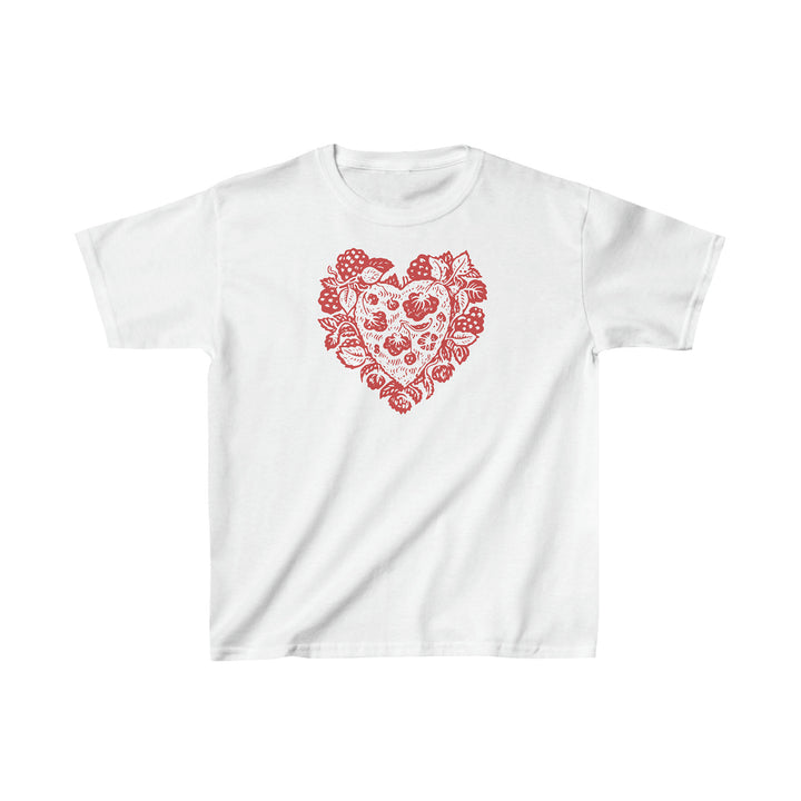 Dame T-shirt med dekorerat hjärtmotiv Mirla-Eva Jonsson