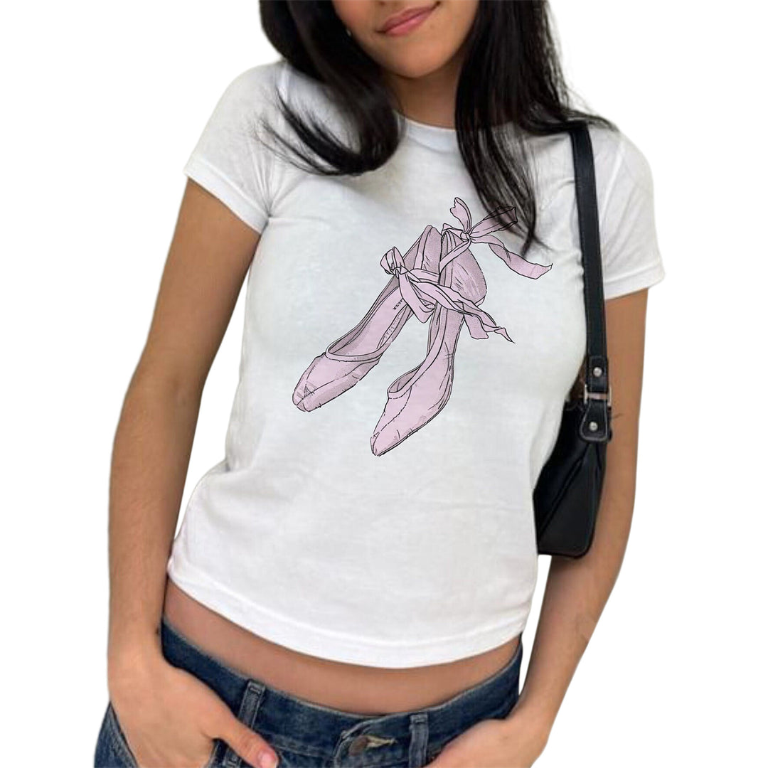 Dame T-shirt med dekorerat hjärtmotiv Mirla-Eva Jonsson