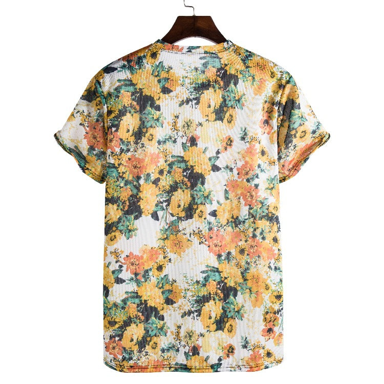 Dame T-shirt med kreativ, etnisk tryck Mirla-Eva Jonsson