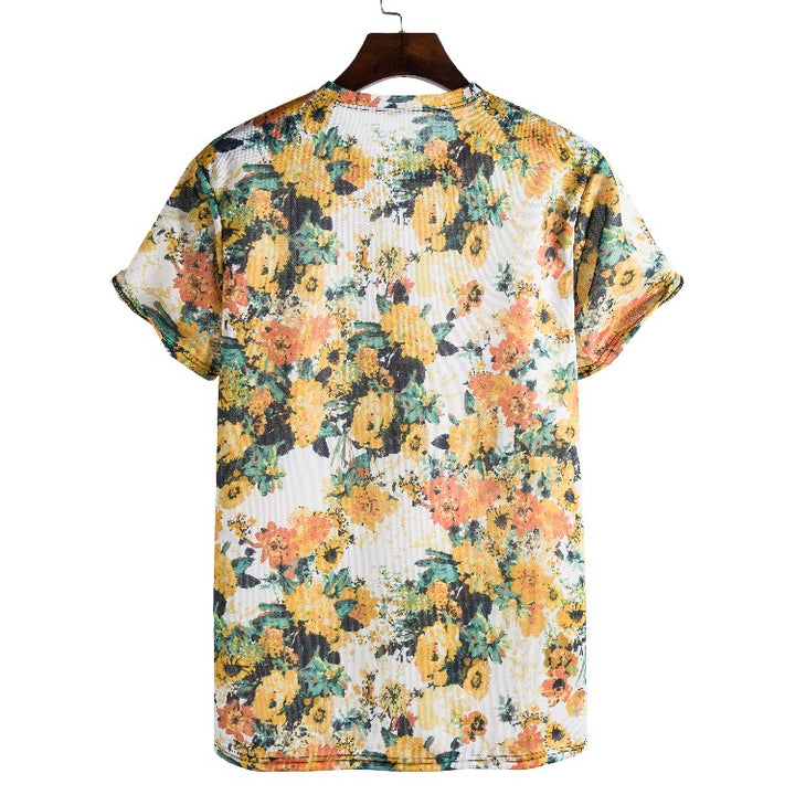 Dame T-shirt med kreativ, etnisk tryck Mirla-Eva Jonsson
