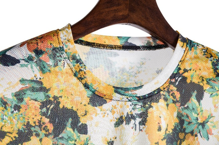 Dame T-shirt med kreativ, etnisk tryck Mirla-Eva Jonsson