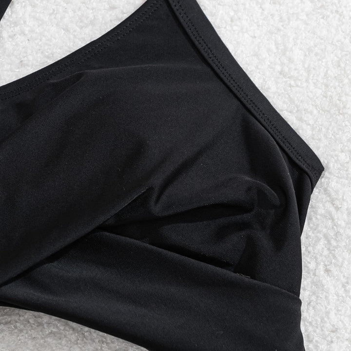 Dame Tankini-set med elegant omslagkjol och djup V-ringning Mirla-Eva Jonsson