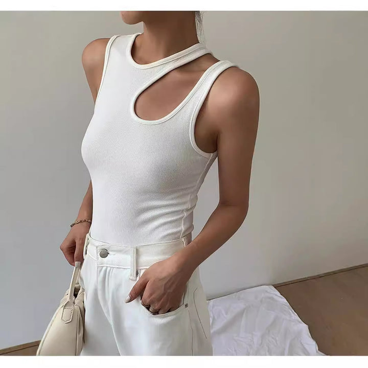 Dame Tanktop med unikt cut-out design och sportig passform Eva Jonsson-Eva Jonsson