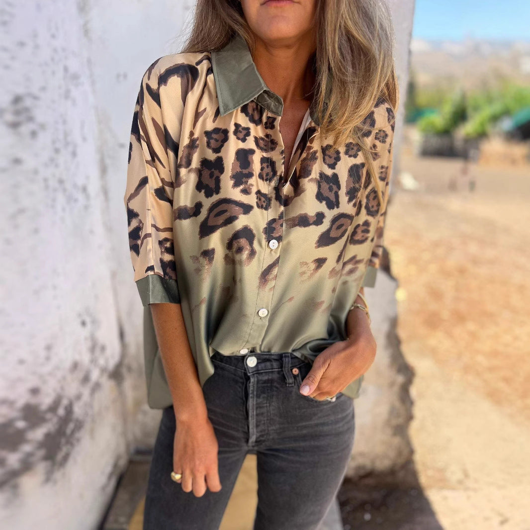 Dame Transparent Blus med djurmönster Mirla-Eva Jonsson